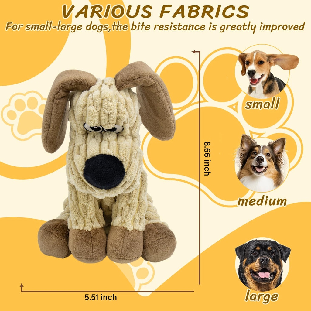 MeetYooo Squeaky Stuffed Dog Toys, Chew Dog for Large Medium Small Breeds