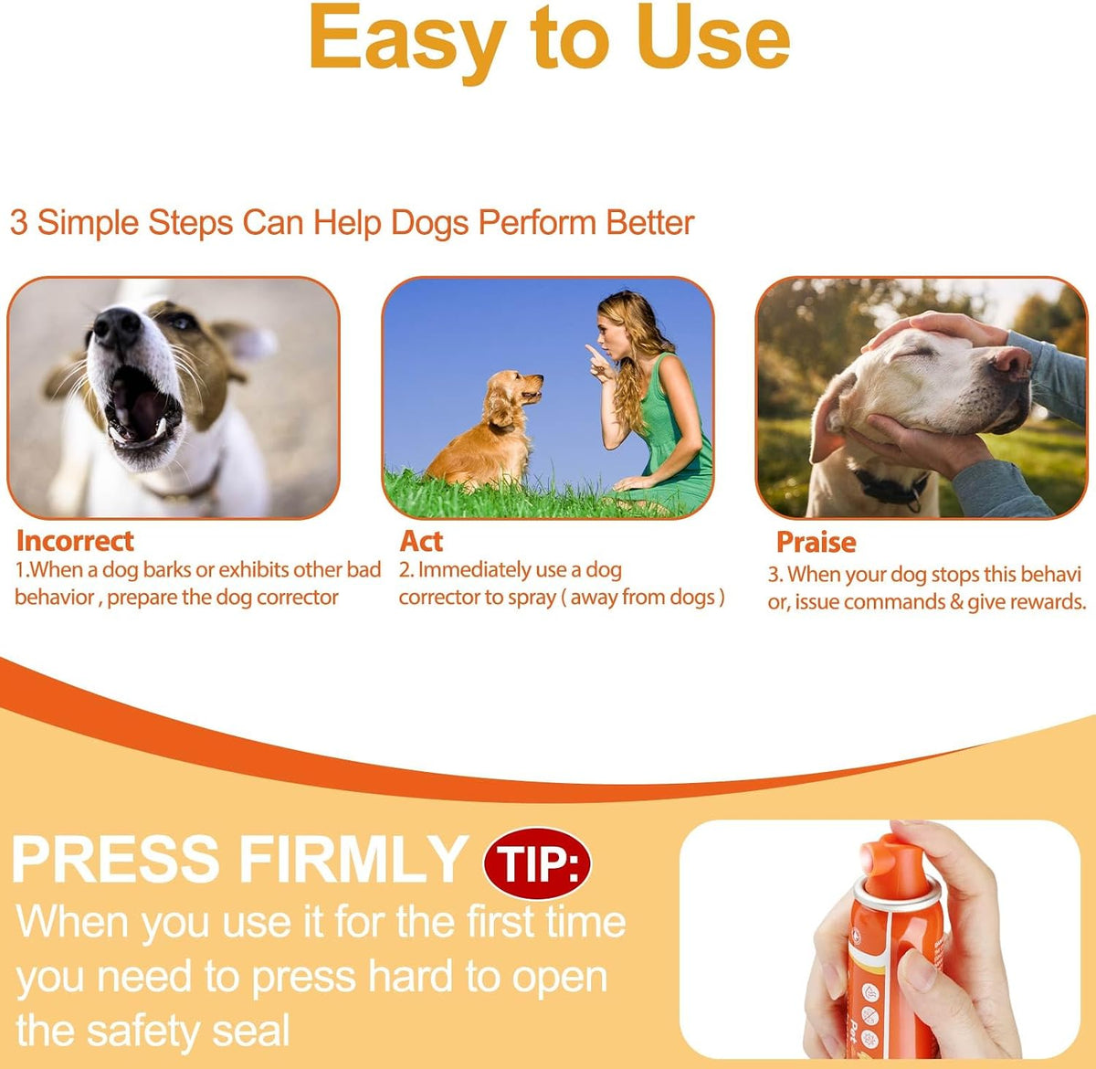 Dog Corrector Spray 80ml 2 Pack for Stops Unwanted Dog Behaviour