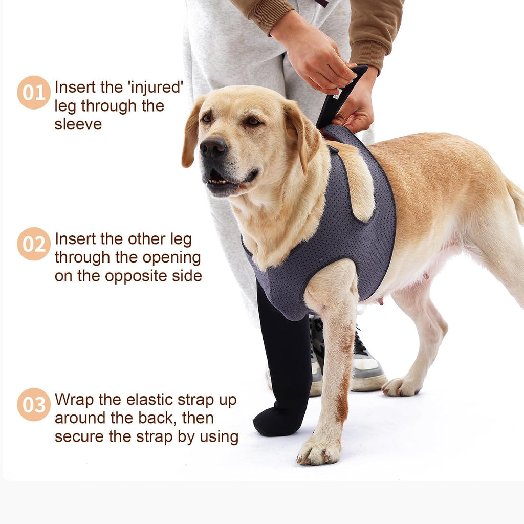 Dog Socks to Prevent Licking Paws ，Breathable Dog Leg Sleeve to Stop Licking and Biting， Firm and Secure Protect Wounds 
