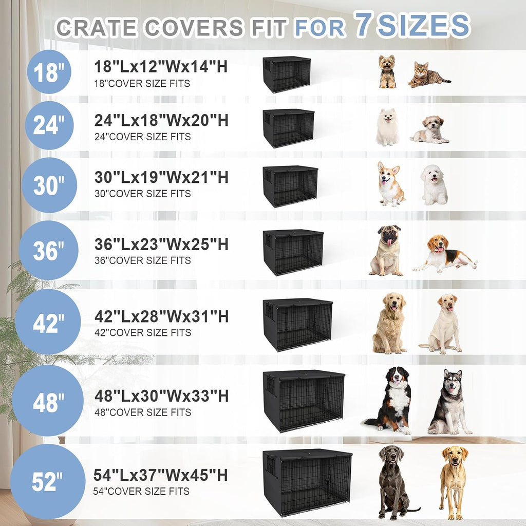 Explore Land Dog Crate Cover, 42 inches, Black