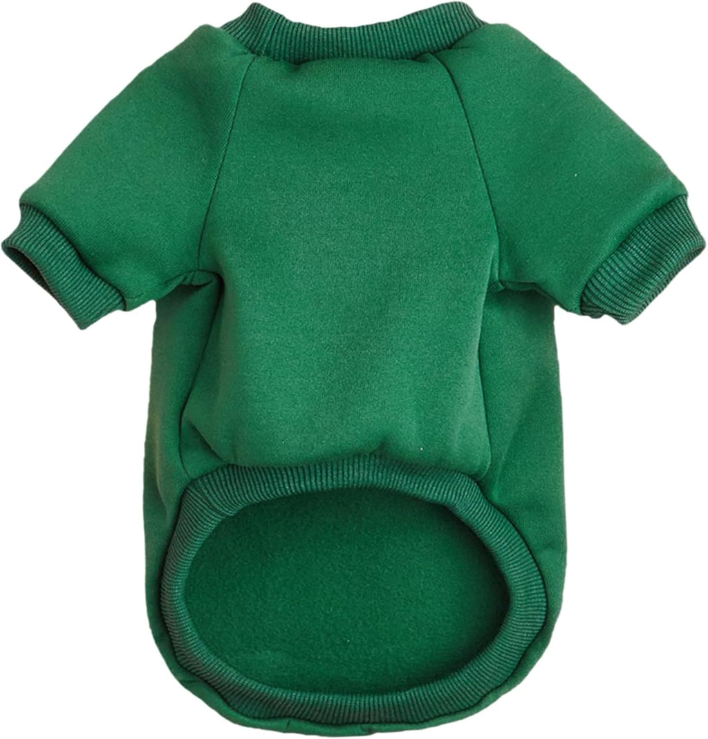 Soft Puppy Sweater for Small Dogs Winter Knit Pullover, Green M