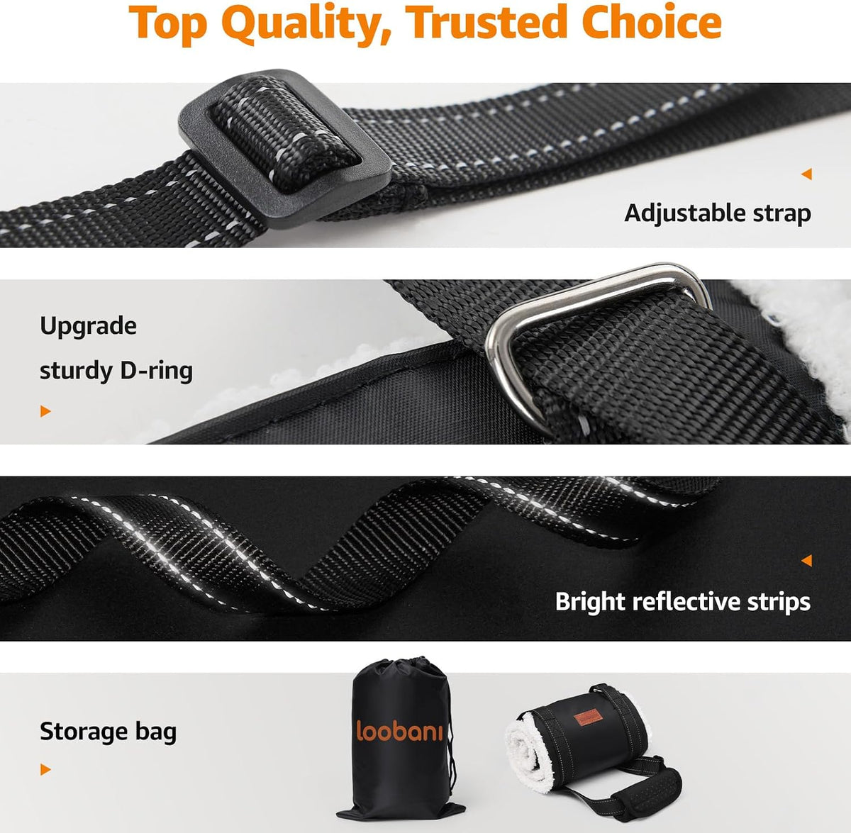 LOOBANI Adjustable Dog Sling for Large Dogs Hind Leg Support ACL Recovery