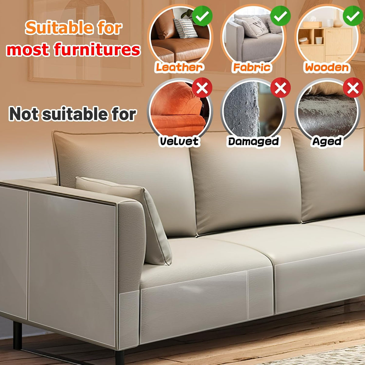 16 Pack 17"x11.8" Cat Scratch Furniture Protector for Leather Couch
