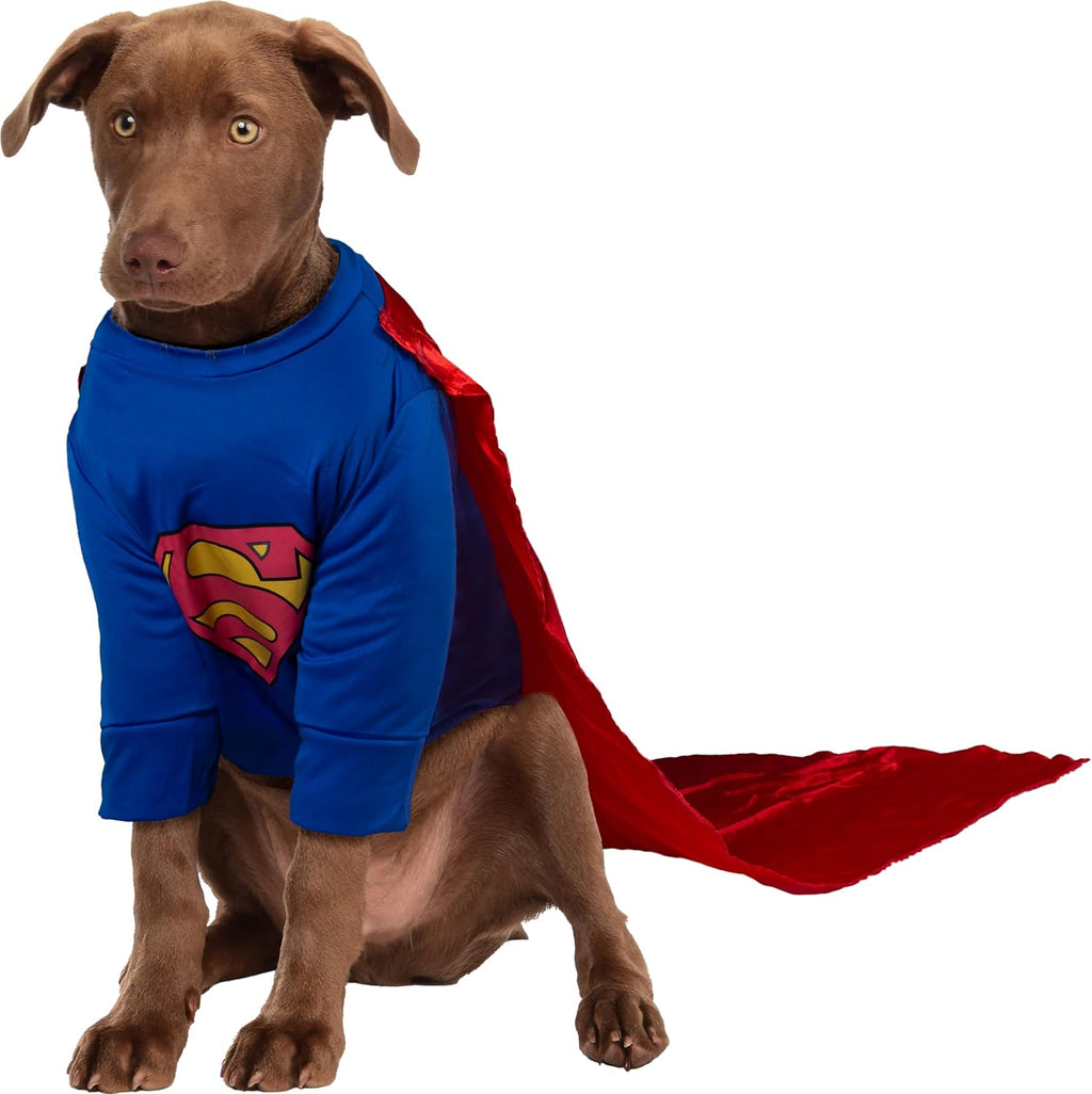 DC Comics Superheroes: Superman Pet Costume for For Dogs or Cats by Rubies, Medium