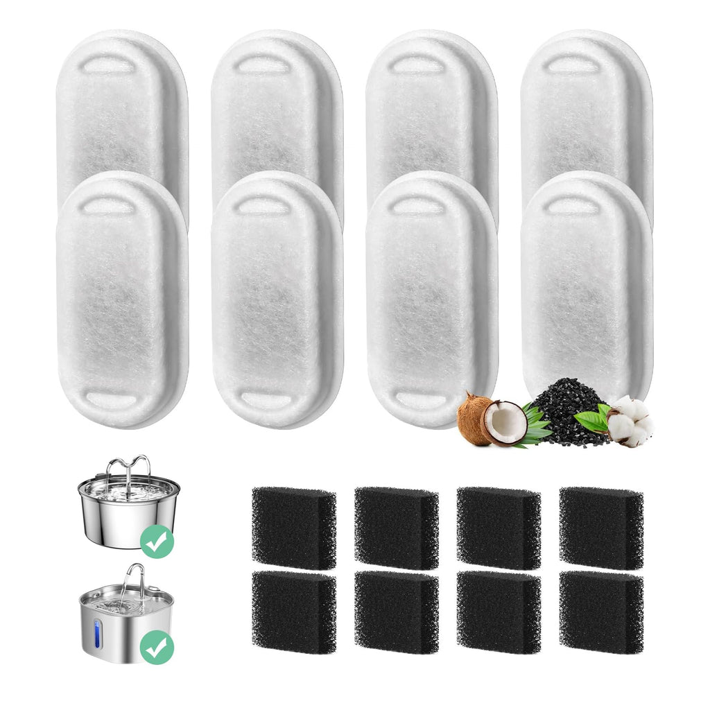 Cat Water Fountain Filter, 8 Pack Cat Fountain Filter Replacement