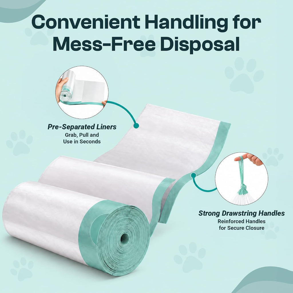 Extra Thick Litter Liners Compatible With Robot 5 Litter Box , 100 Bags