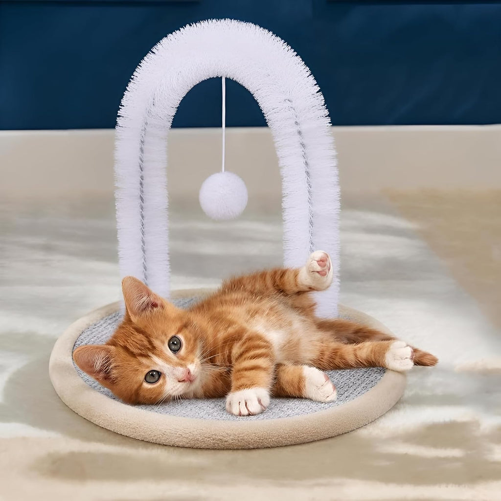 Cat Arch Self Groomer Brush, Beige