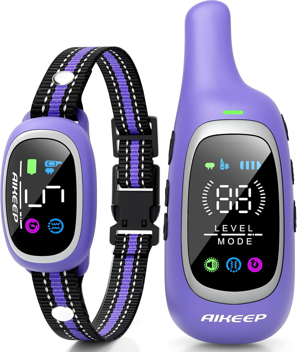 2-in-1 Dog Shock Collar and Bark Collar for Dogs – 3300FT Dog Training Collar with Remote, IP67 Waterproof e Collar with