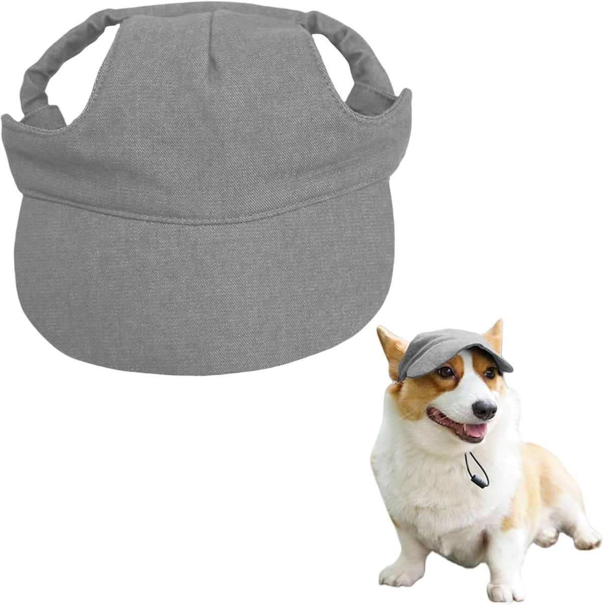 Dog Baseball Cap,Pet Summer Beach Hat,Dog Cat Sunbonnet Cap with Ear Holes,Adjustable Cat Visor for Small Medium Large D