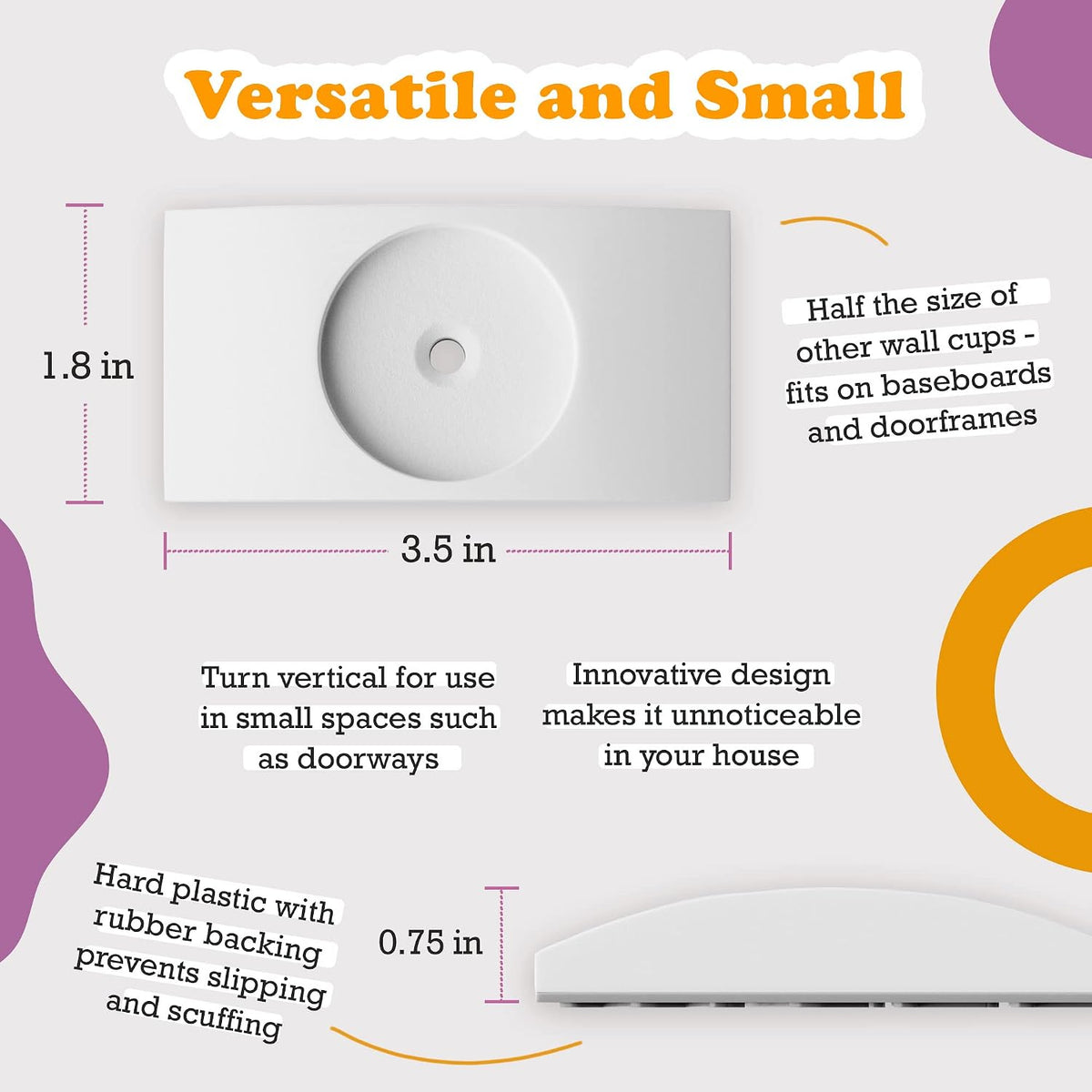 Wall Nanny - Baby Gate Wall Protector (Made in USA) Protects Walls and Doorways from Pet Gates - for Pressure Mounted In