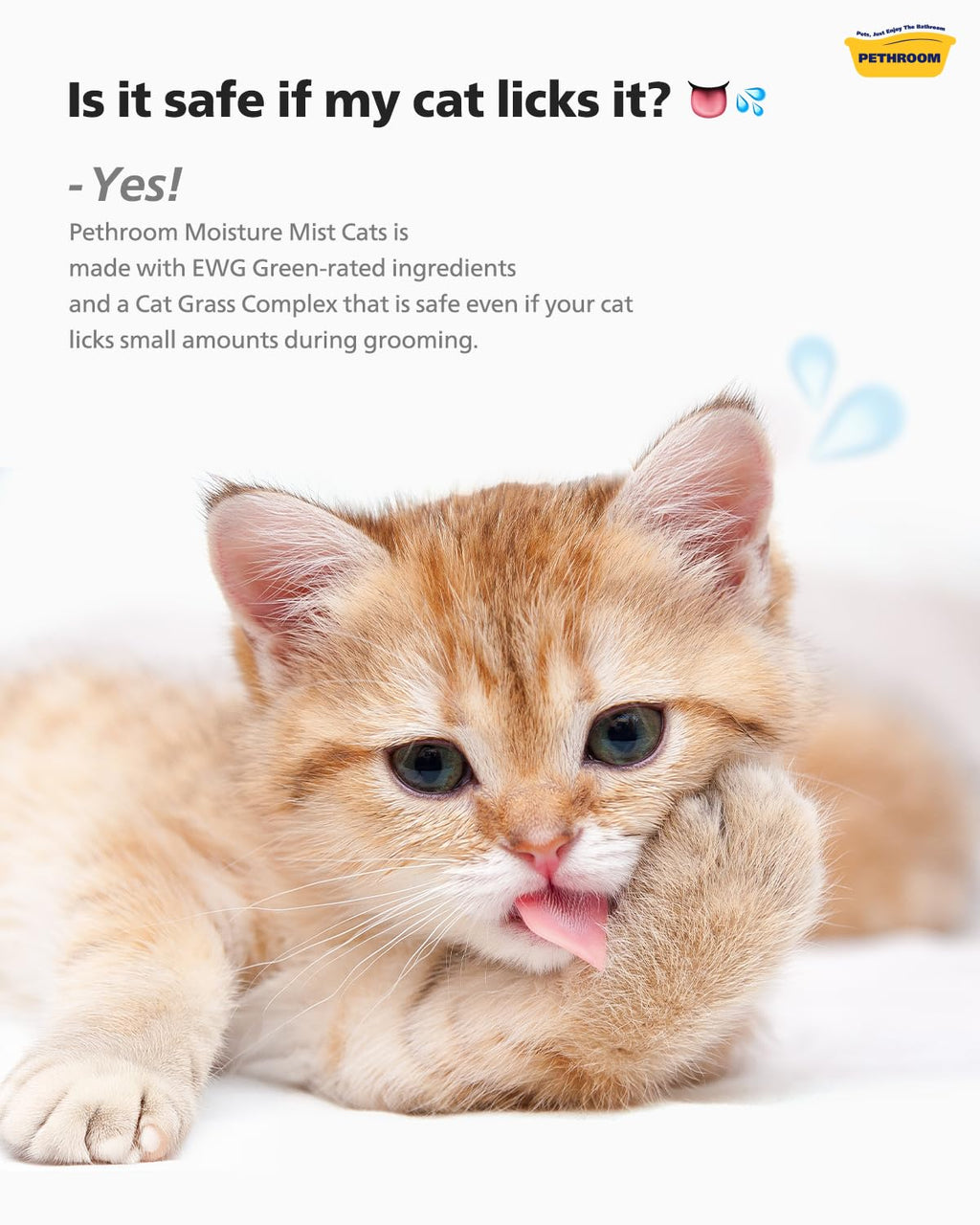 Unscented Cat Moisture Mist, Leave-In Conditioner Spray