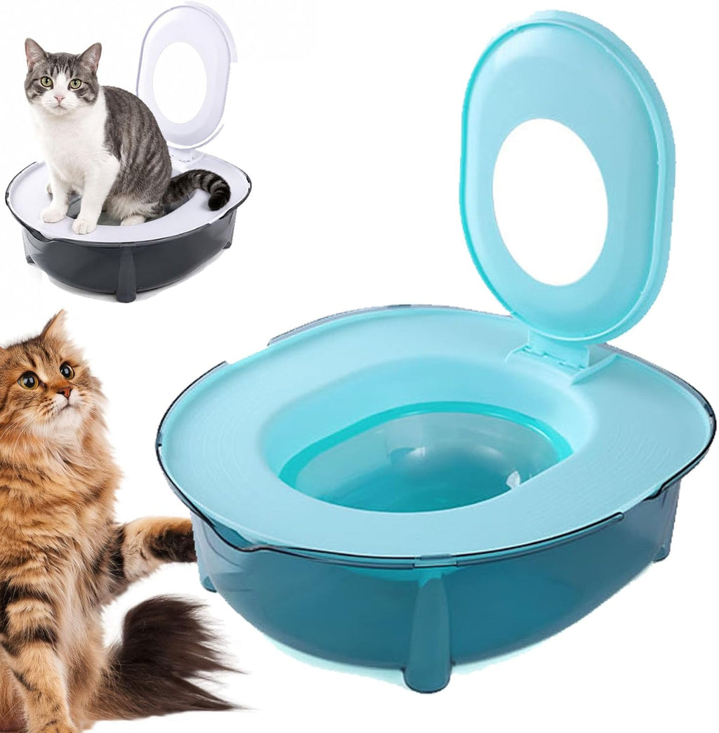 Cat Toilet Trainer Kit Universal, Reusable Portable Litter Box (Gray)
