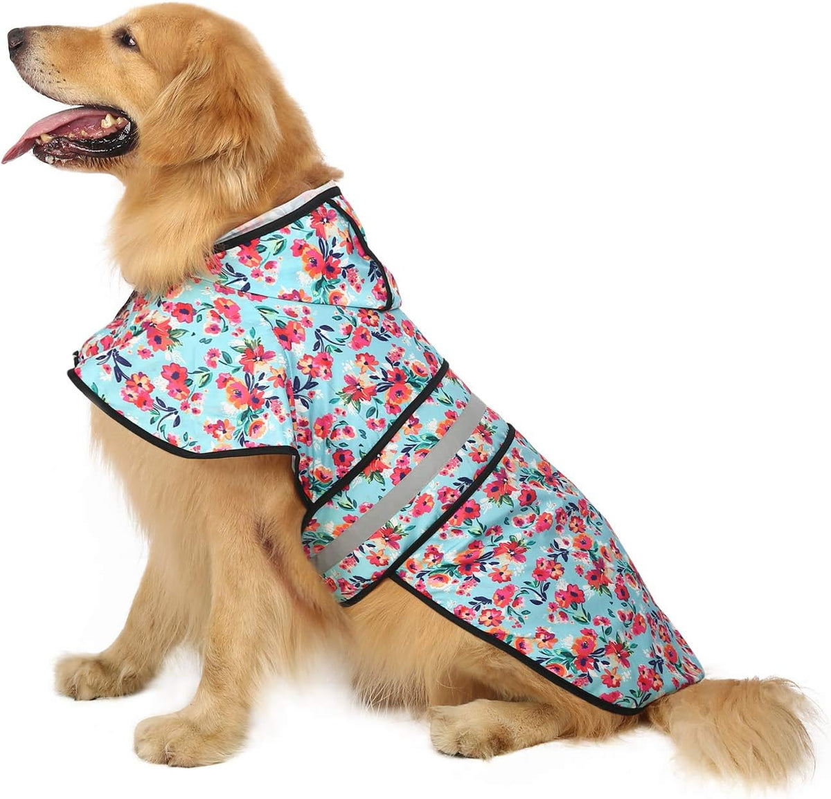 HDE Dog Raincoat with Hood & Leash Hole S-XL Dog Rain Jacket Yellow L
