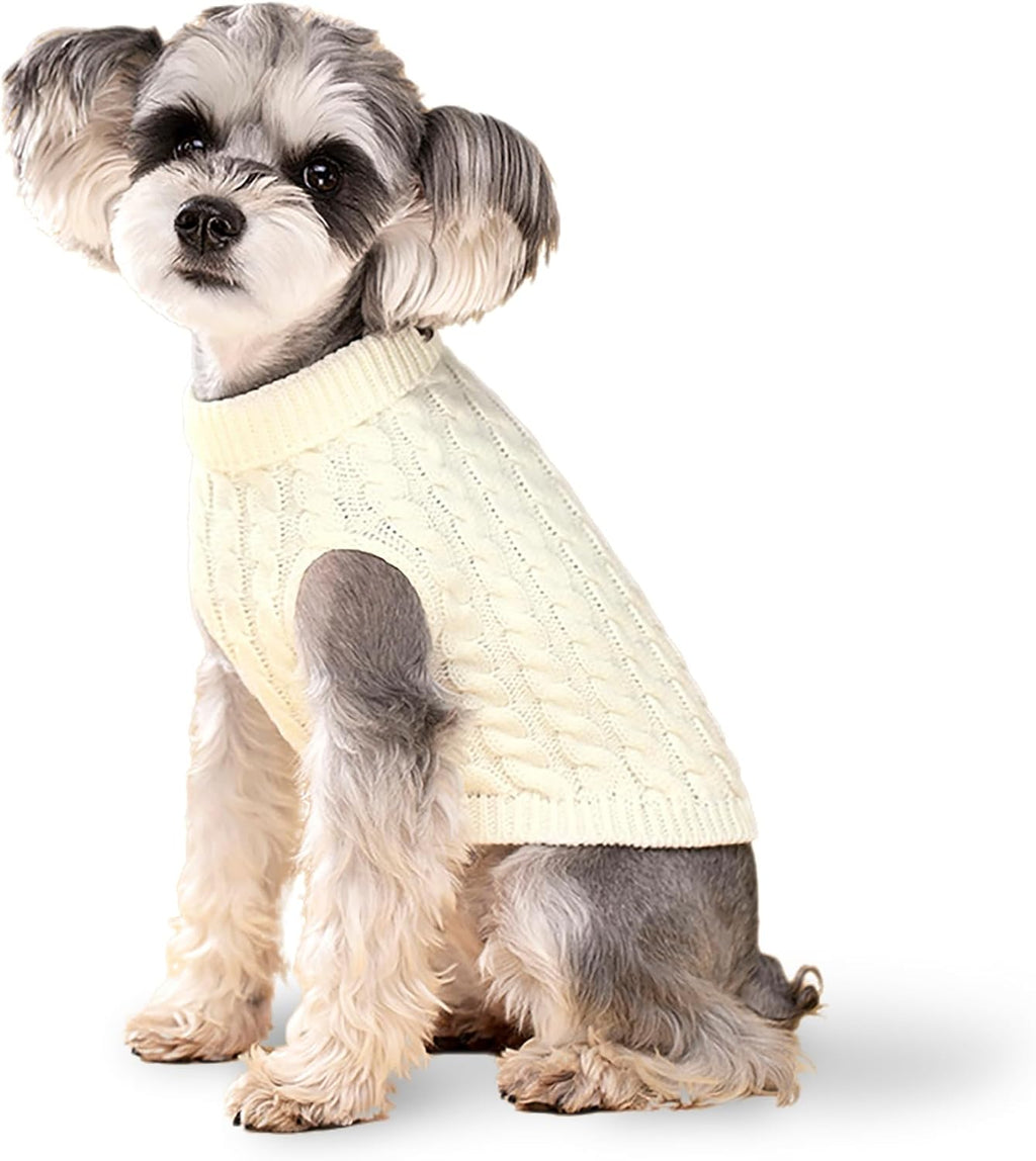 Dog Sweater, Black M Pullover Sweater, Turtleneck Knitwear, Puppy Outfits for Small and Medium Dogs, Warm Clothes for Bu