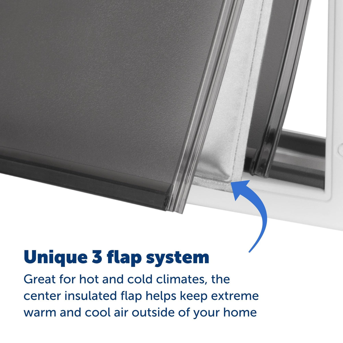 PetSafe Extreme Weather Aluminum Dog Door, 3-Flap Insulated, Large