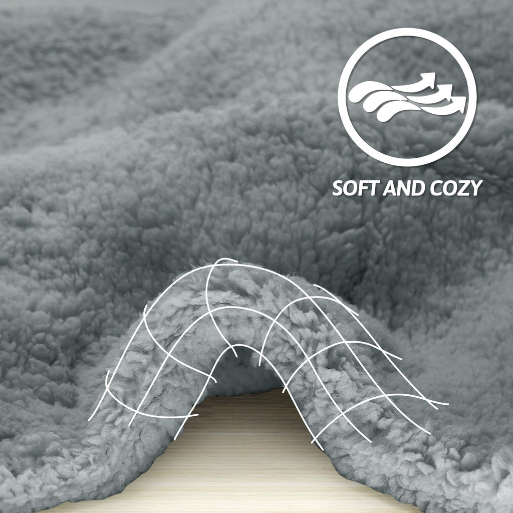 Pet Blanket, Soft Warm Sherpa Fleece Bed Blanket for Small Pets
