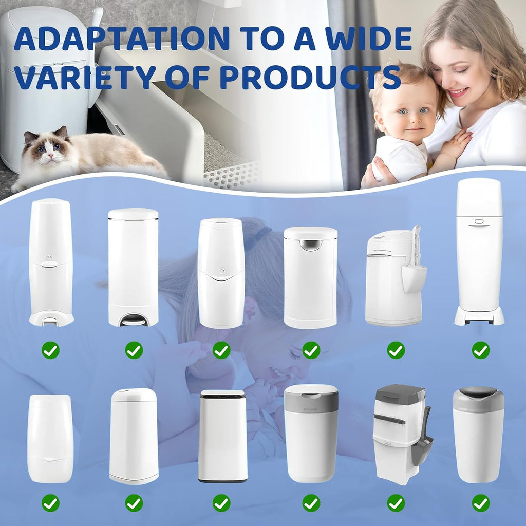 12er-Pack Refill Bags, Cat Litter Refill Bags, Diaper Refills, With Excellent Sealing and Toughness, The Refill Bag is C