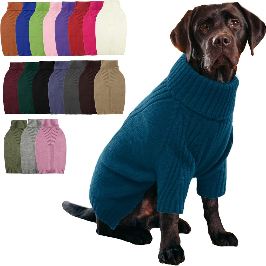 XL Dog Sweater, Winter Doggy Clothes for Medium Dogs Girl Boy