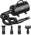 Dog-Hair-Dryer, 5.2HP/ 3800W High Velocity Pet Blow Dryer with Heater for Grooming, Speed Temperature Adjustable Dog Blo