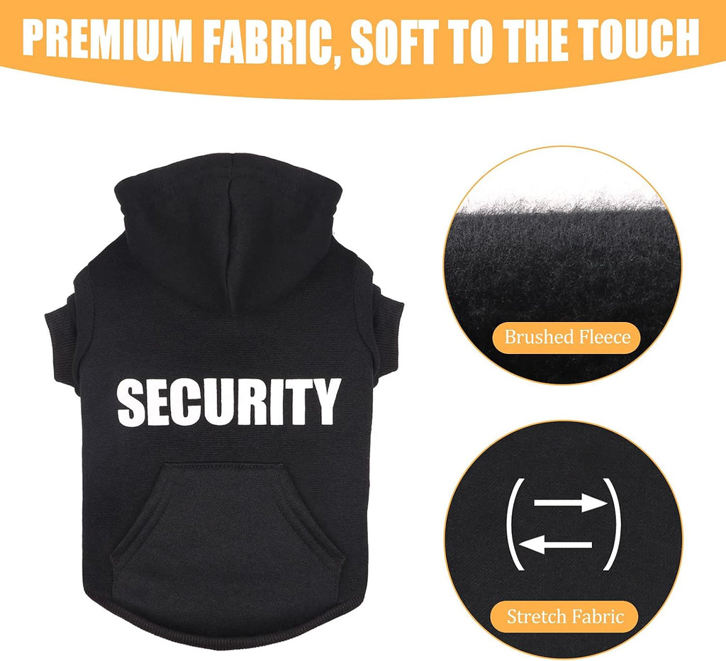 Security Dog Sweater - Soft Brushed Fleece Dog Clothes - XL