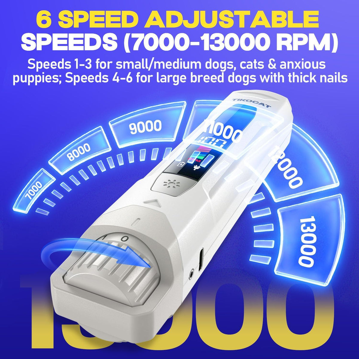 Whisper-Quiet Dog Nail Grinder 50%More Power for Sensitive Dogs,Cat