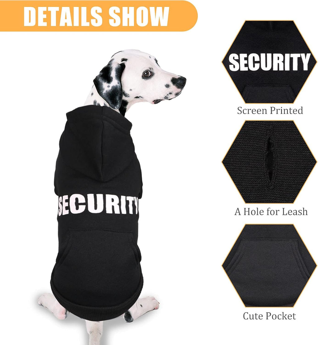 Security Dog Sweater - Soft Brushed Fleece Dog Clothes - XL