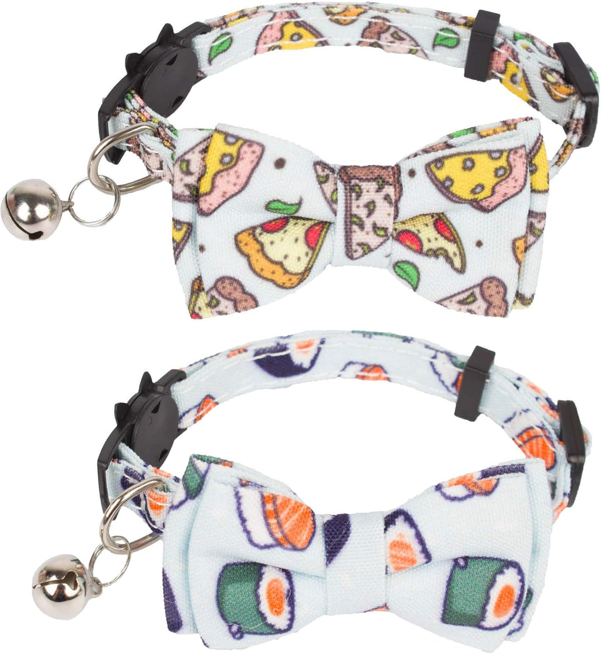 Christmas Cat Collar Breakaway, Plaid Xmas Cat Bow Tie Collar