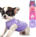 4 Pieces Dog Clothes for Small Dogs Girl Soft Puppy Shirt Cute Chihuahua Teacup Dog Clothes Female Dog Shirts Breathable