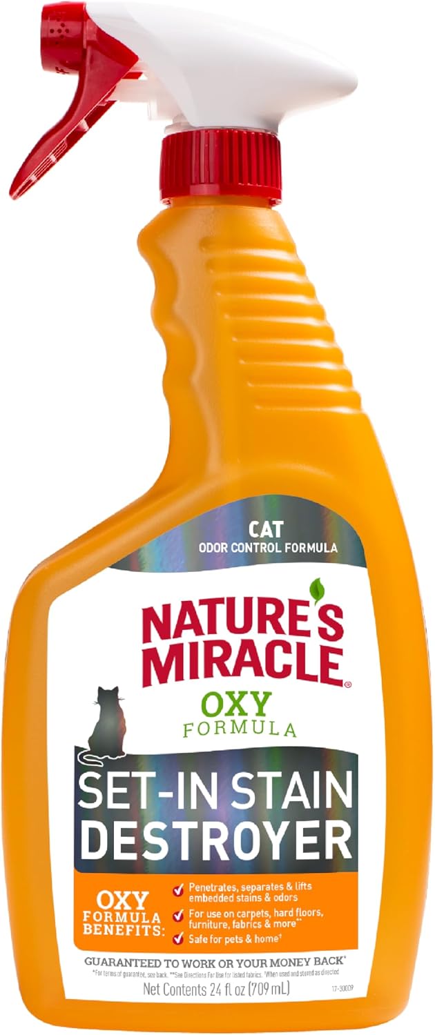 Nature's Miracle Oxy Set-In Stain Destroyer, Cat Odor Control, 1 gal