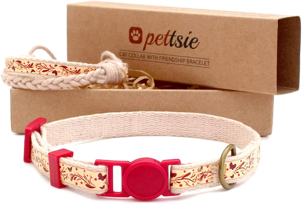Breakaway Cat Collar & Matching Friendship Bracelet, Green