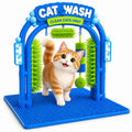 Cat Wash Grooming Station Self Groomer with Massage Brushes