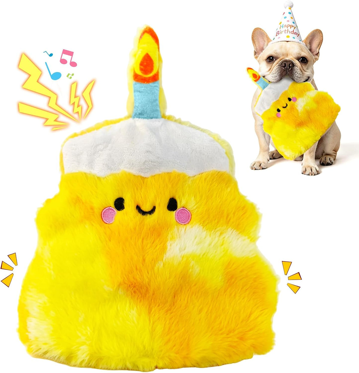 Fuufome Squeaky Plush Dog Toys for Small, Medium, Large Breeds