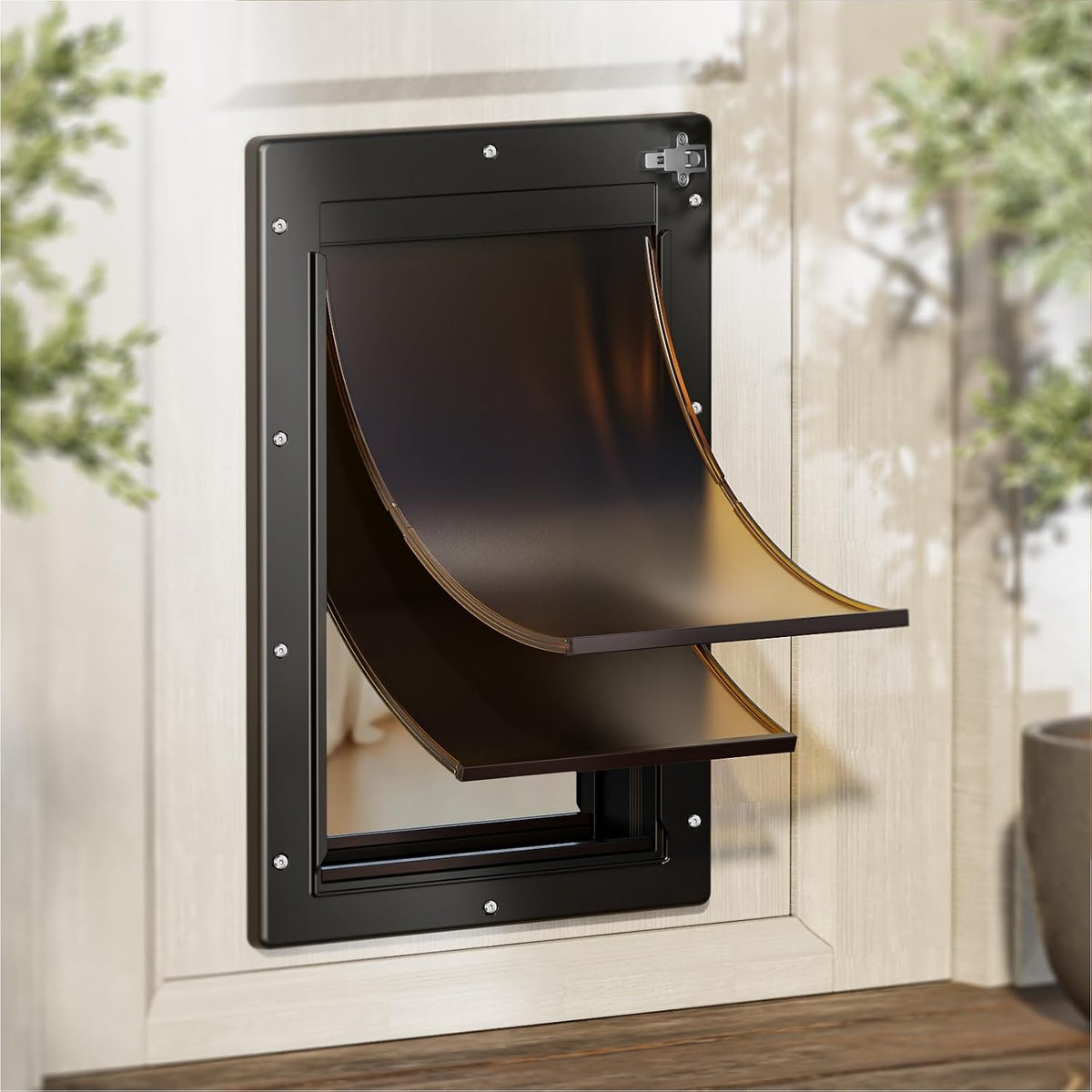 Plastic Dog Door, Large Doggy Door for Door