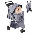 DUMOS 3 Wheels Pet Stroller for Small Dogs and Cats, Foldable