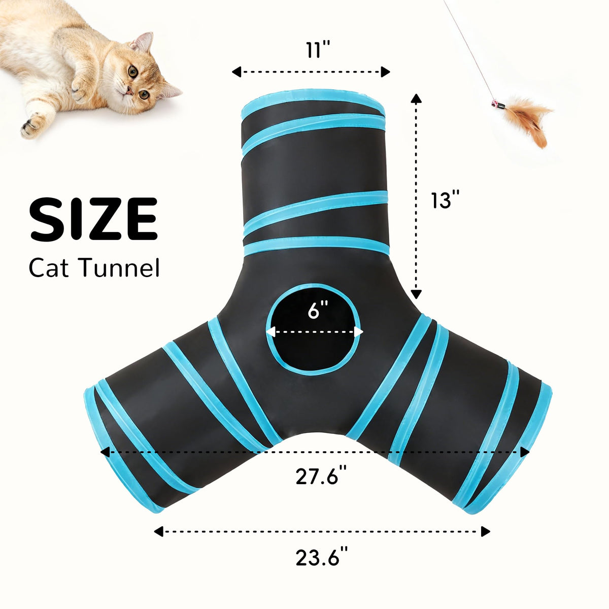 Tempcore Pet Tunnel Tube Cat Toys, Cat Tunnels for Indoor Cats