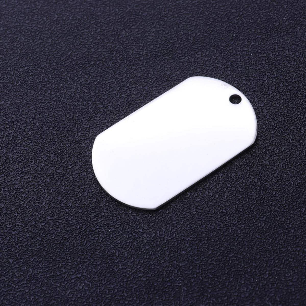 10pcs Dog Id Tags Aluminum Pendant Necklaces Keychains Silver