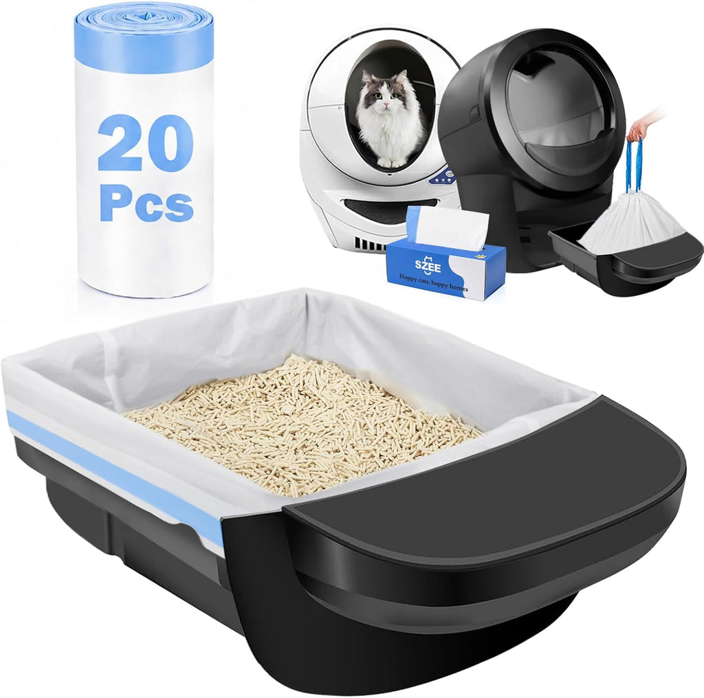 SZEE 120 Count Automatic Cat Litter Box Bags Fit for Litter Box Robot 3/4