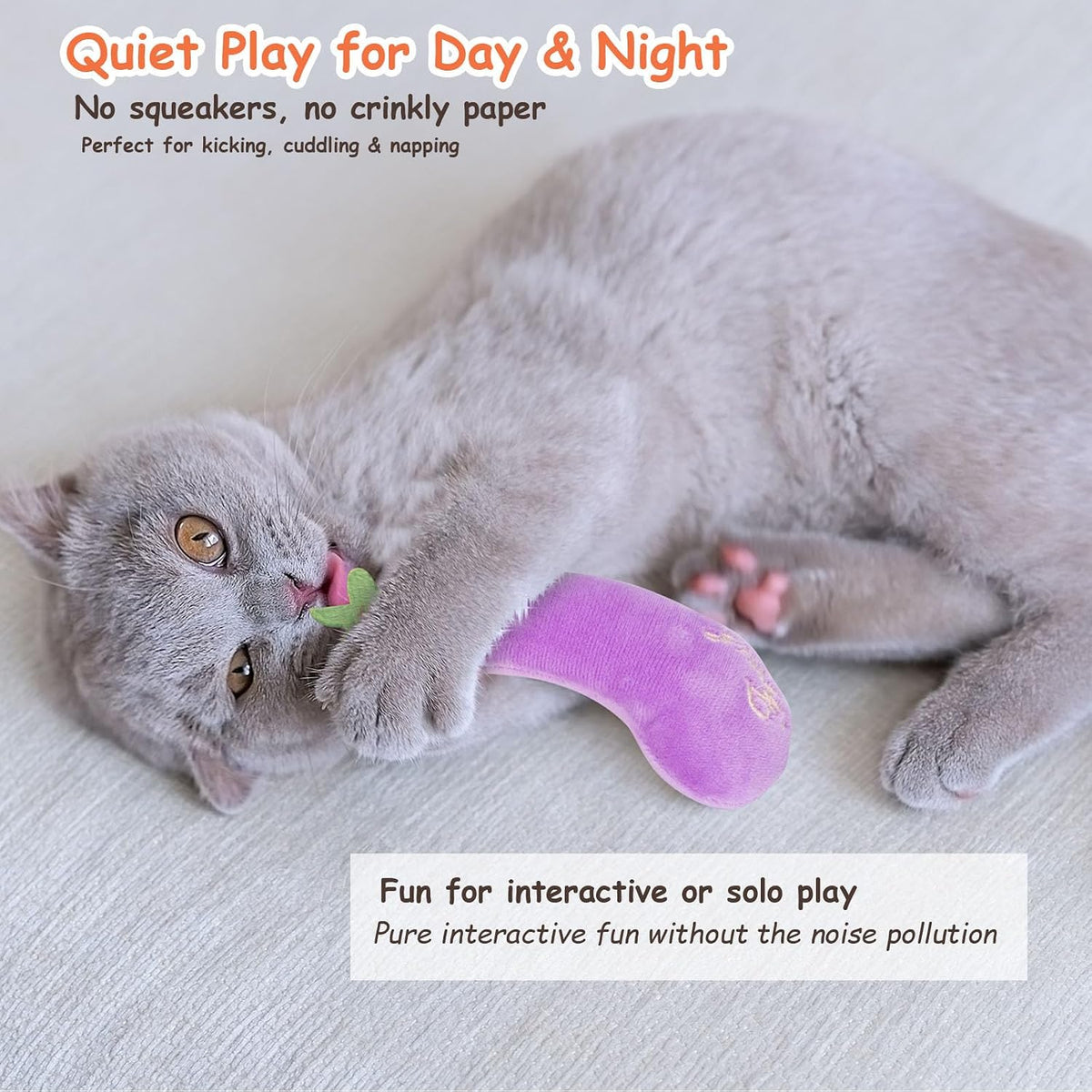 5Pcs Catnip Cat Toys for Indoor Cats Kitten, Cute Vegetable Shape