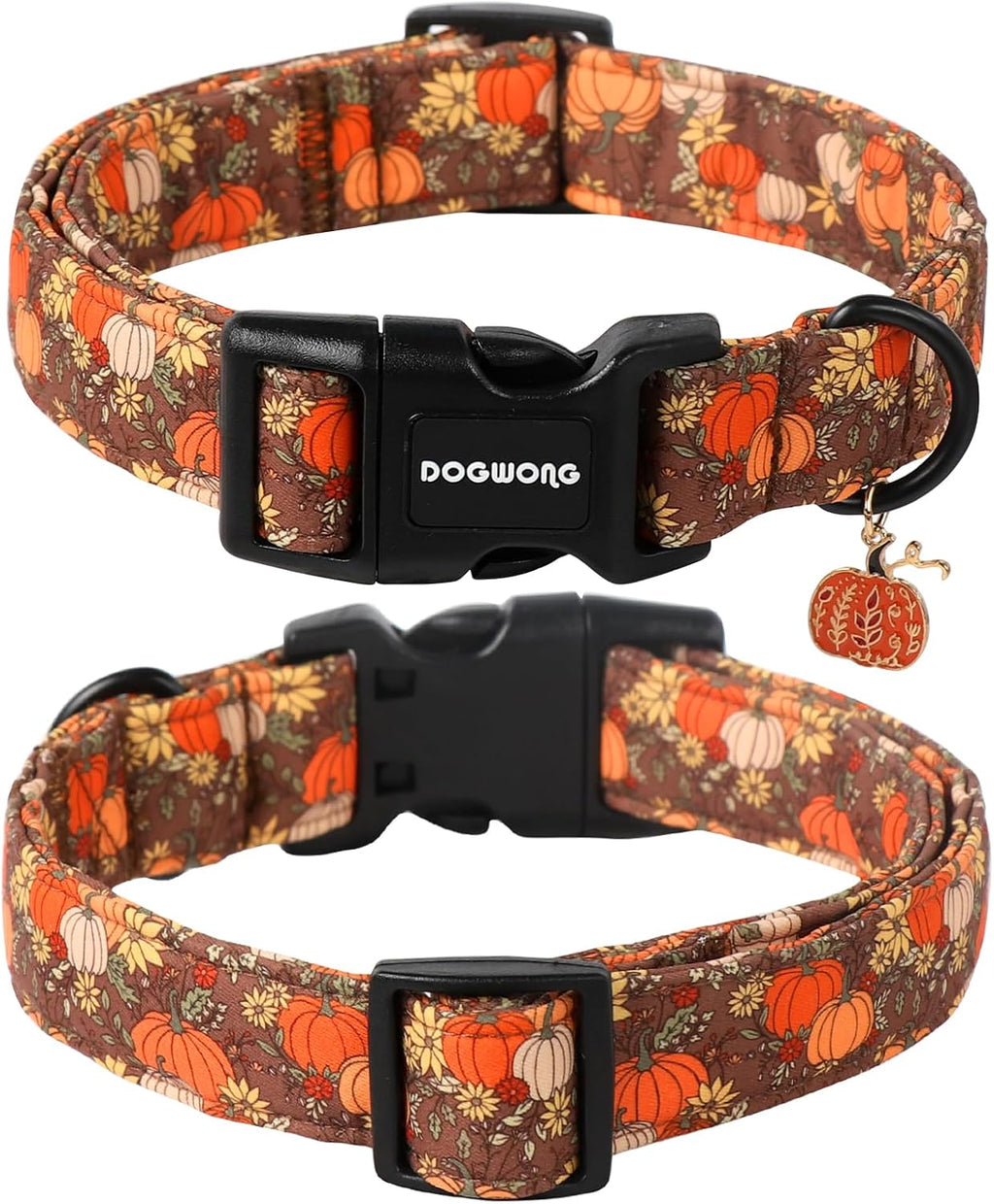 Fall Pumpkin Dog Collar- Design Fall Holiday Dog Collars Adjustable Halloween Pumpkin Sunflower Dog Collar for Small Med