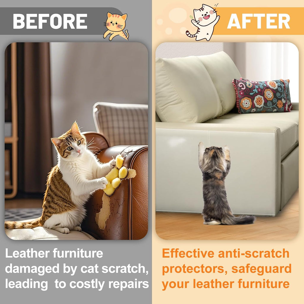 16 Pack 17"x11.8" Cat Scratch Furniture Protector for Leather Couch
