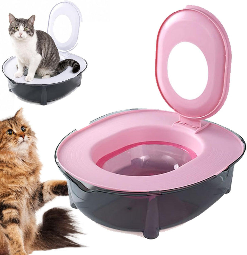 Cat Toilet Trainer Kit Universal, Reusable Portable Litter Box (Gray)
