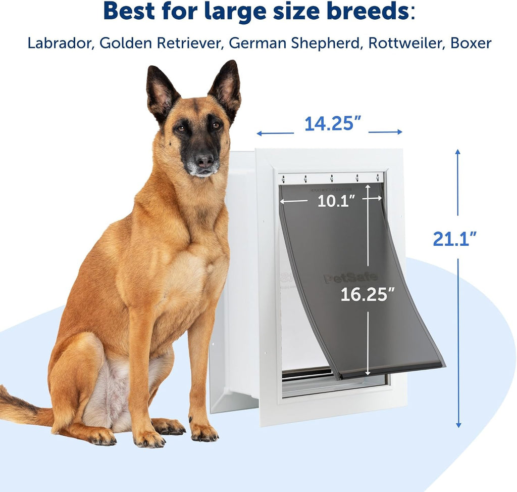 PetSafe Wall Entry Pet Door, Telescoping, Dogs up to 100 lb, Large