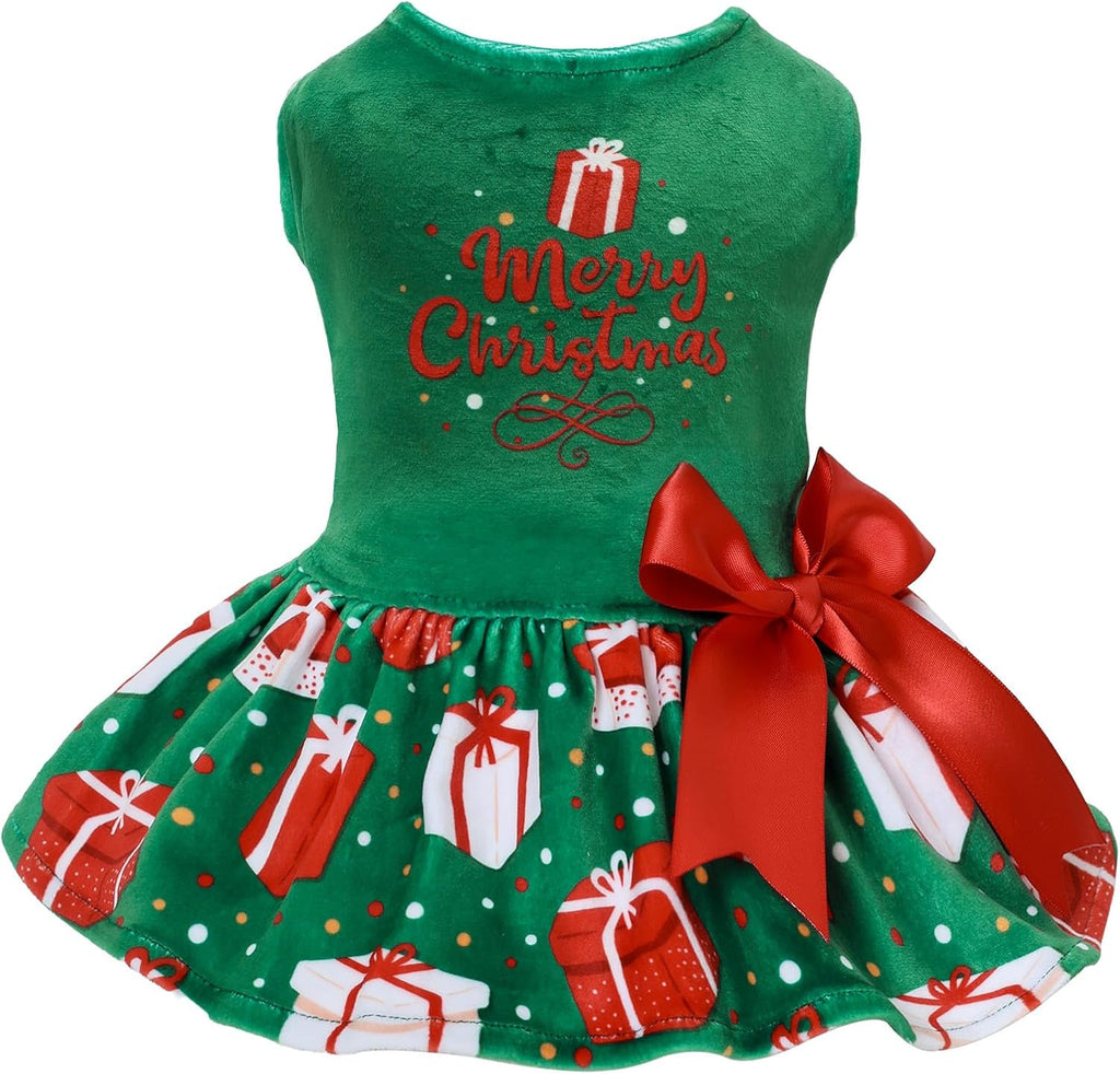 CuteBone Velvet Dog Dresses Halloween for Small Dogs, Stylish & Soft Fabric, Comfortable Fit for Everyday Wear, Perfect 