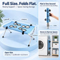 Dog Grooming Hammock Stand, Foldable Bath Sling Holder for Dogs Cats(Blue)