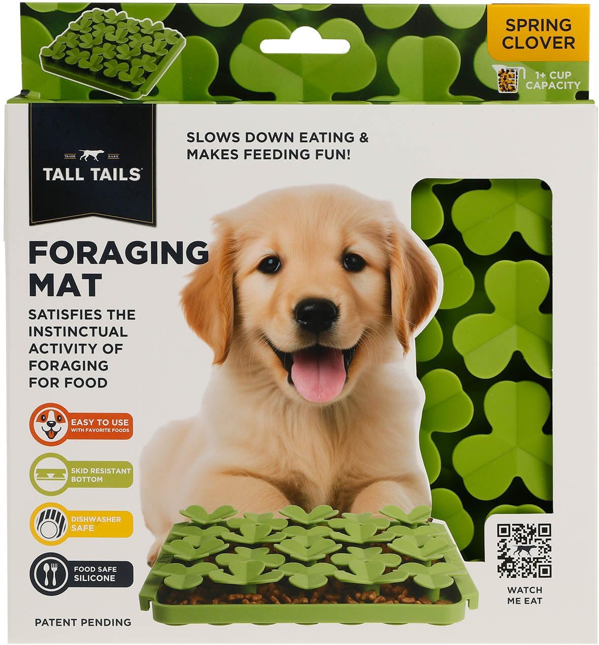 Tall Tails Clover Foraging Mat for Dogs and Cats – Slow Pet Feeder Puzzle Mat for Easy & Engaging Feeding