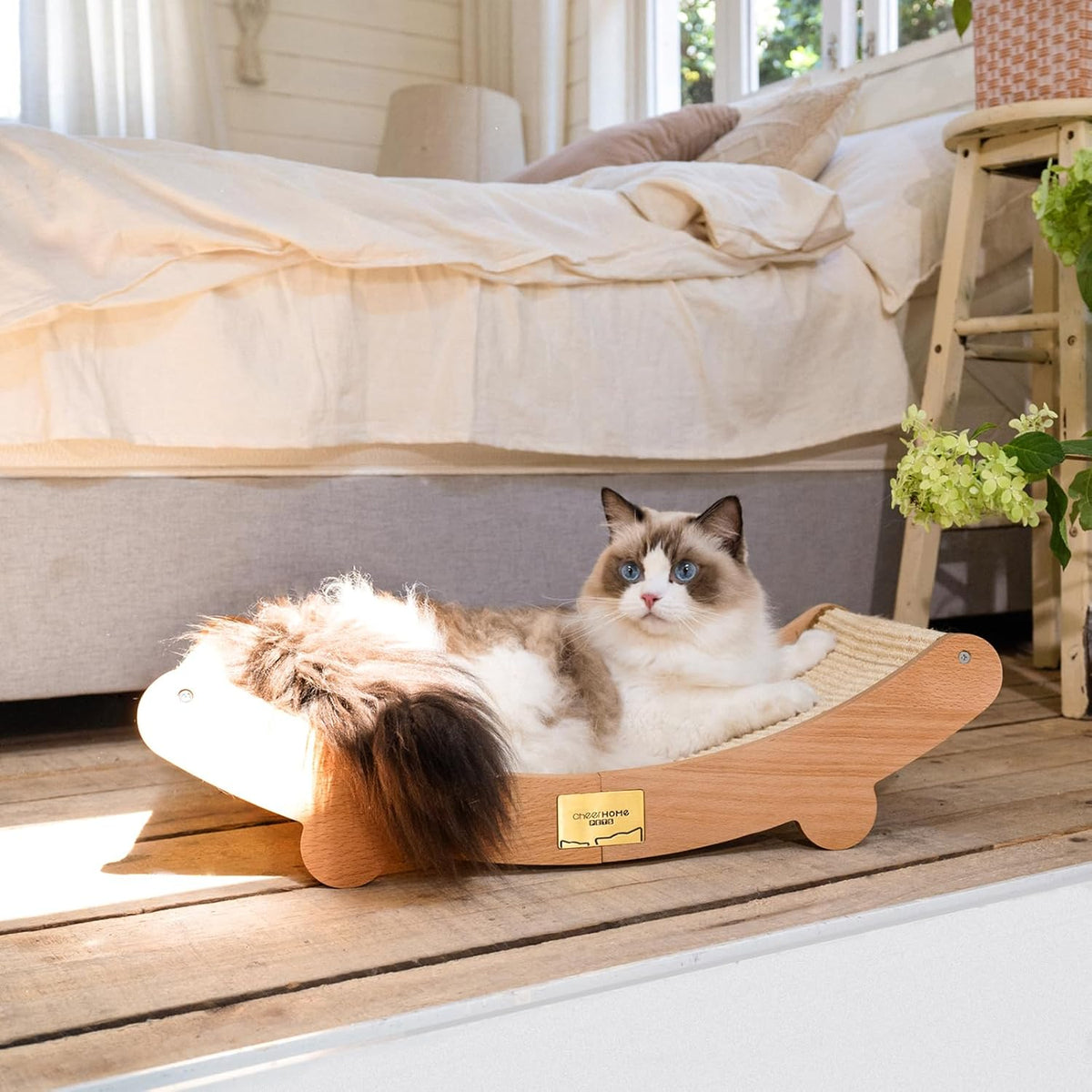 Sisal Cat Scratcher Bed for Indoor Cats Hammock for Scratching Pad Cat Chair Natural Sisal Scratch Post for Large Cats S