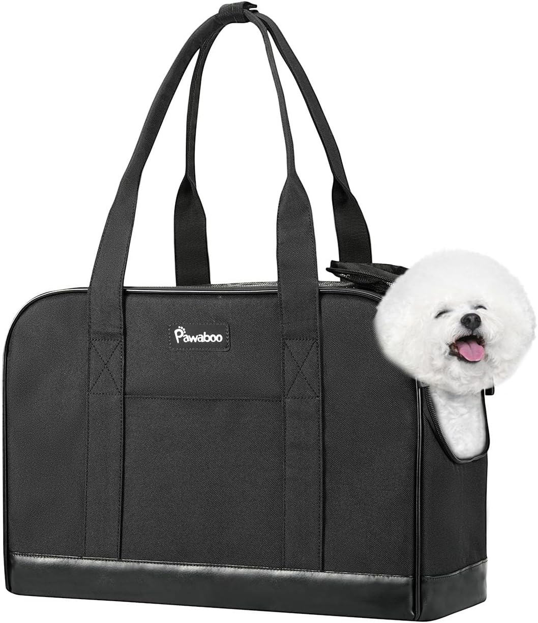 Pawaboo Dog Purse Carrier for Small Dogs with Pocket,Up to 11Lbs