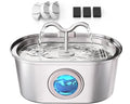 SohoTeco 3.2L/108oz Stainless Steel Cat Water Fountain Pet Fountain