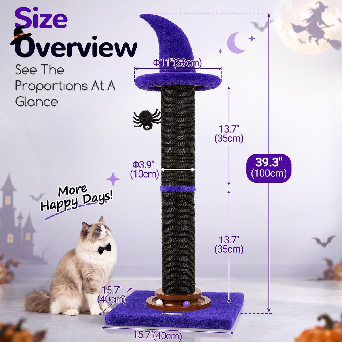 Globlazer 39in Cat Scratching Post for Indoor Cats Adults and Kittens, SC39
