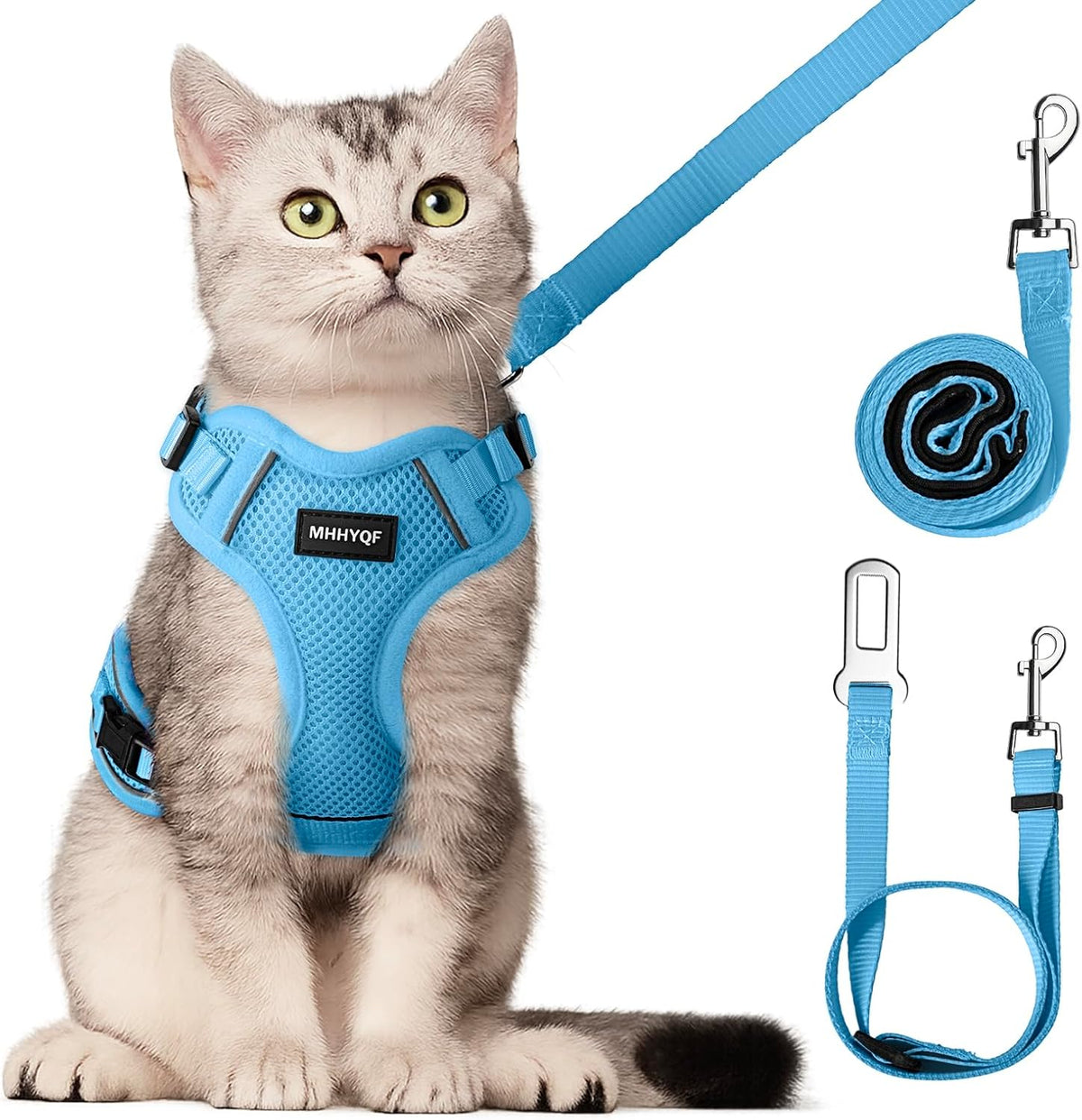 Cat Harness and Leash Set, Adjustable Cat Vest Harnesses